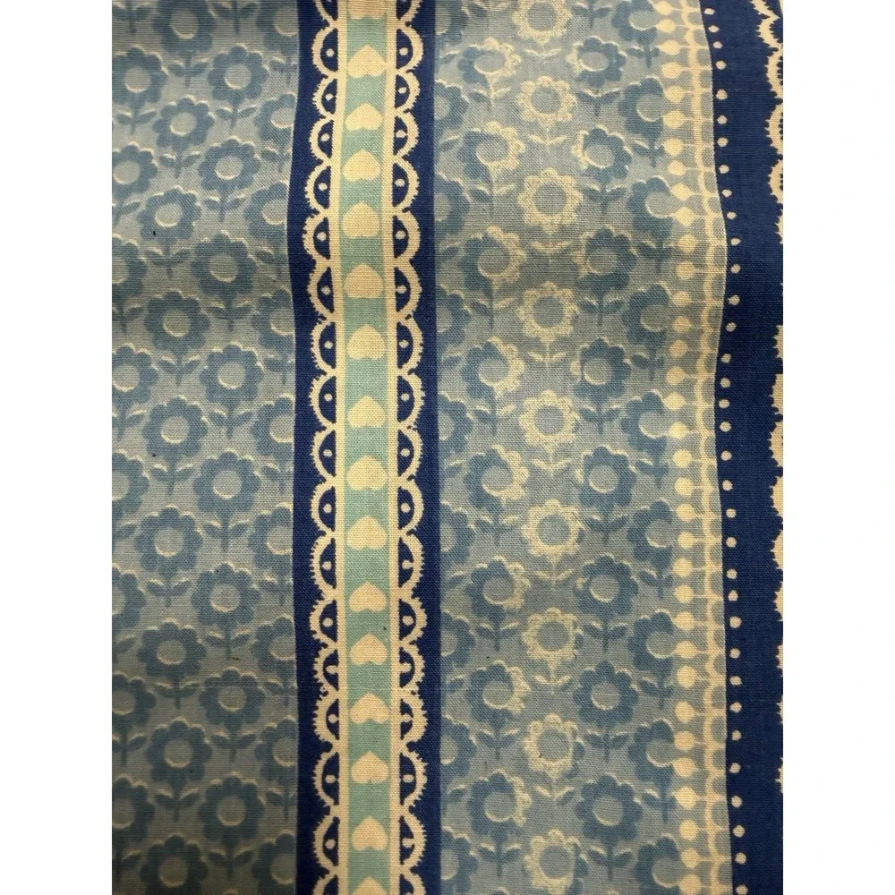 Vintage St Marys Joe Namath Double Flat Sheet Blue Floral Playmaker USA Hearts